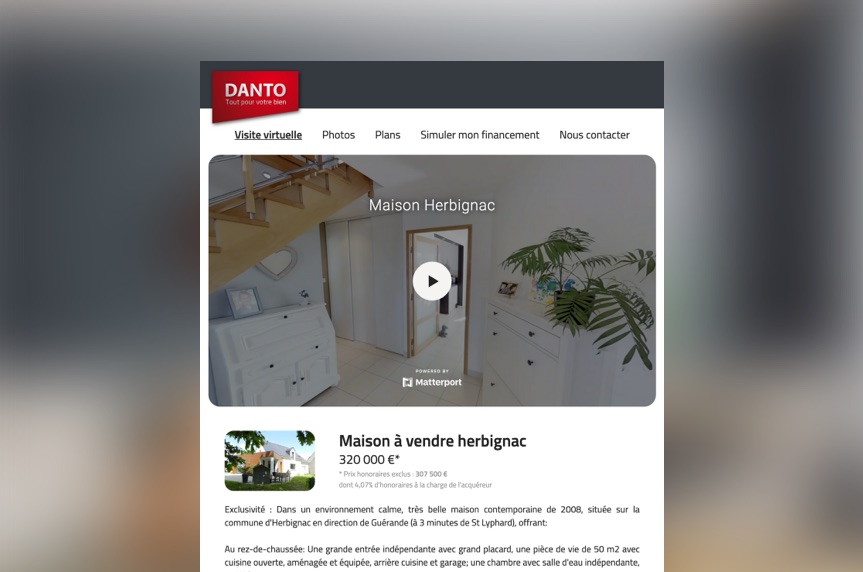 Danto Immobilier mini-site